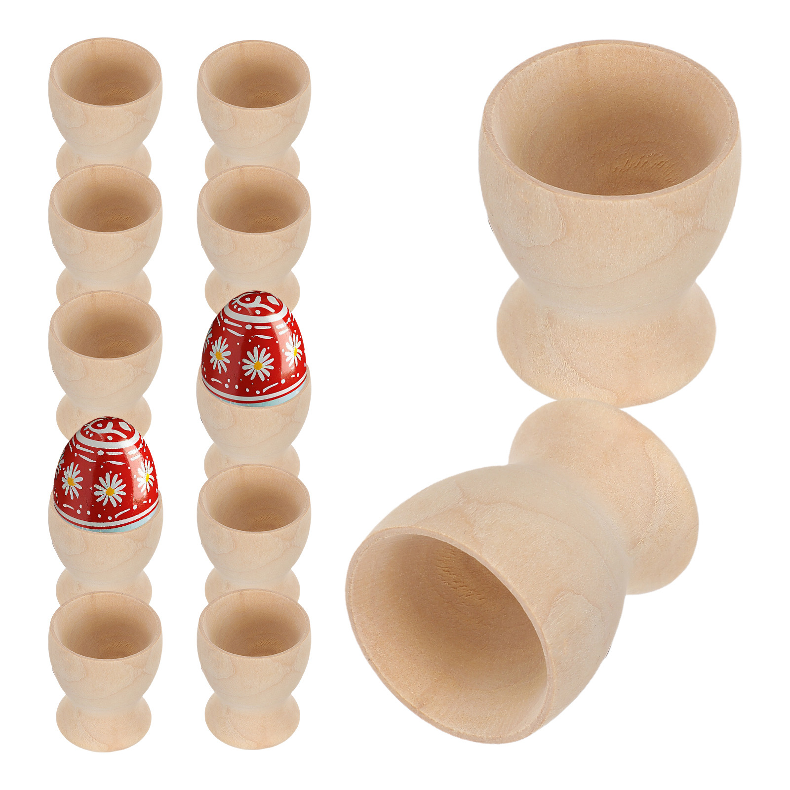 Egg Storage Holder - Набор из 12 деревянных подставок для