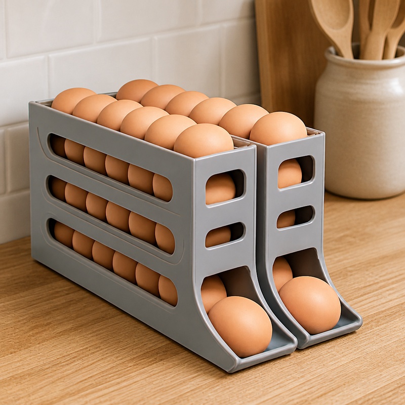 Egg Storage Holder - 4-уровневый автоматический держатель для яиц с