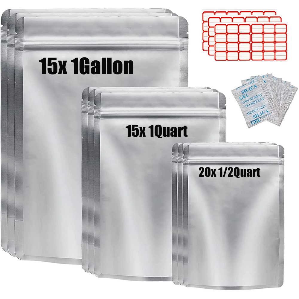 Food Storage Oxygen Absorbers - 50 упаковок, сумка из алюминиевой фольги