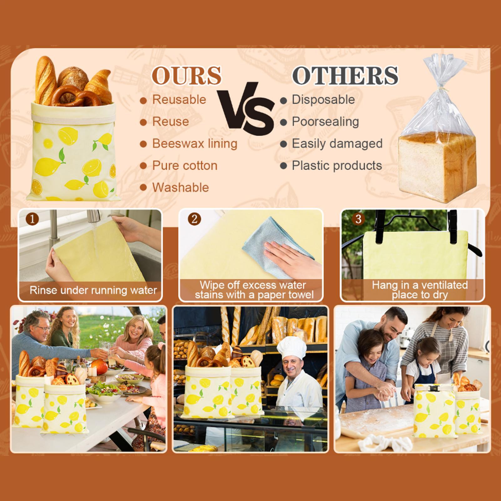Food Storage Bags Reusable - Пакеты для хлеба, многоразовые многоразовые пакеты