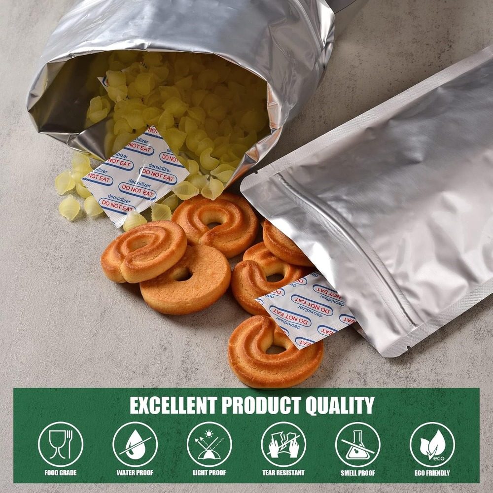 120 майларовых пакетов для хра – обзор и цена Food Storage Oxygen Absorbers
