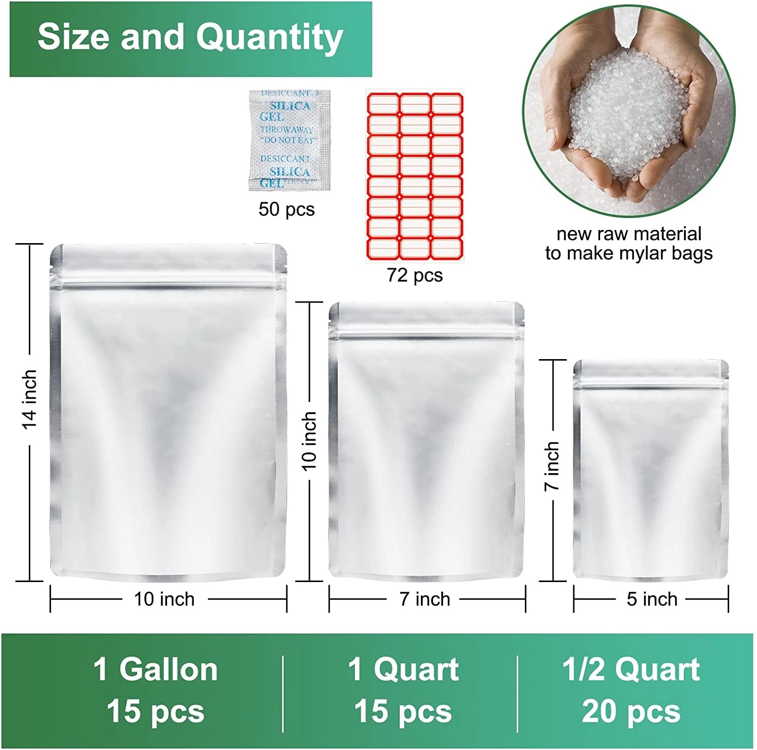 50 упаковок, сумка из алюминие – обзор и цена Food Storage Oxygen Absorbers