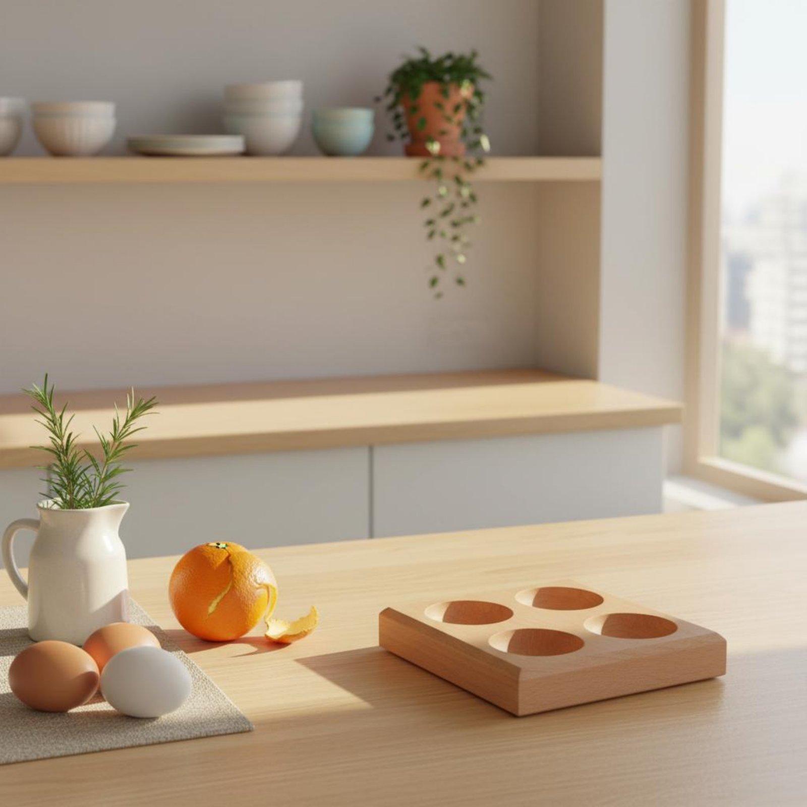 Подставка для яиц из бука с гл – обзор и цена Egg Storage Holder