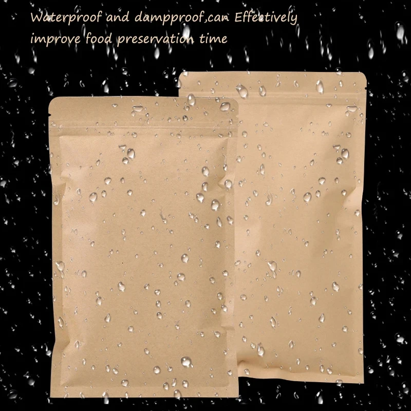 100 шт. коричневых крафт-пакет – обзор и цена Food Storage Bags Reusable