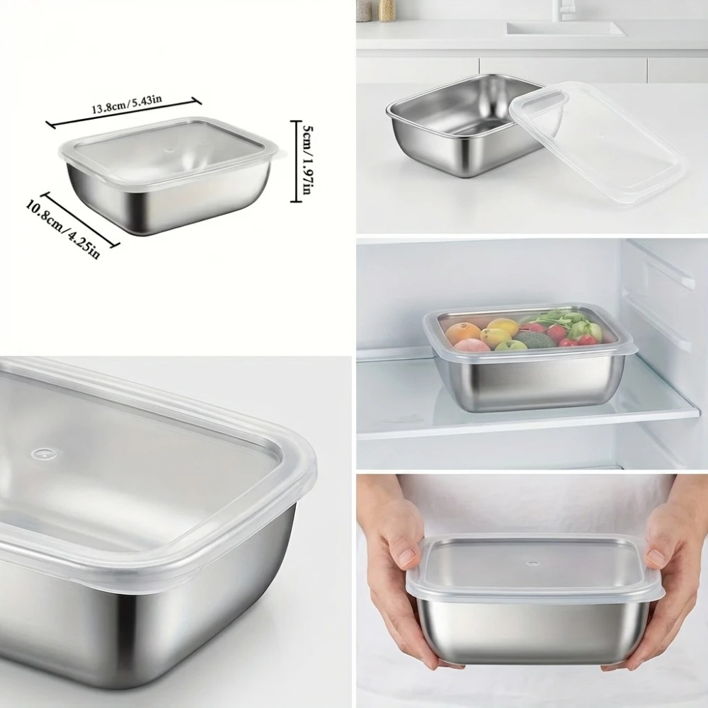 Набор из 6 герметичных контейн – обзор и цена Food Storage In Stainless Steel