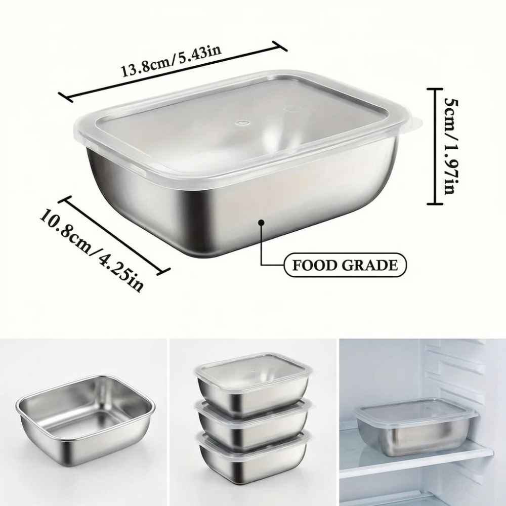 Набор из 6 герметичных контейн – обзор и цена Food Storage In Stainless Steel