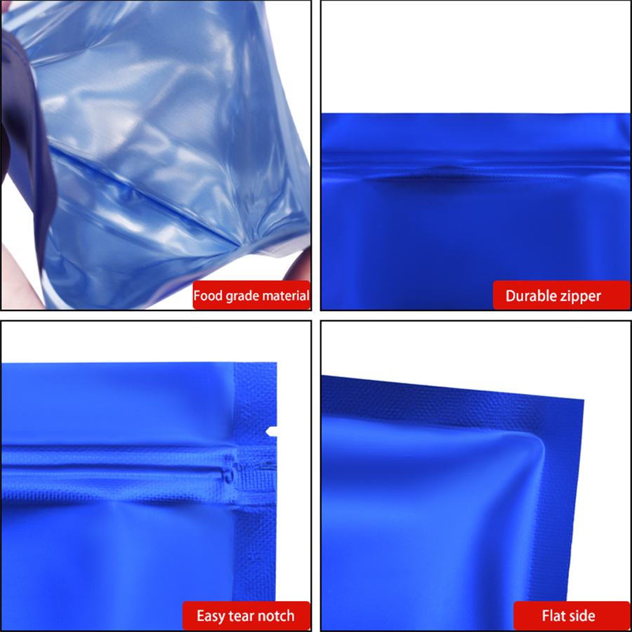 100 шт. матовых синих пакетов  – обзор и цена Food Storage Bags Reusable